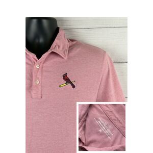 Vineyard Vines Pink Polo Shirt M Cardinal Logo Golf Casual